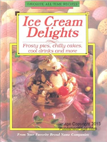 Ice Cream Delights Publications International Beat the heat by dipping into this fabulous array of delicious ICE CREAM DELIGHTS! Indulge in decadent homemade ice creams of every flavor, thick, frosty milk shakes; luscious frozen desserts and irresistible