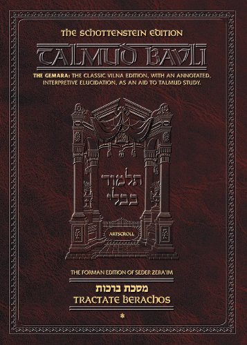 Talmud Bavli: The Gemara, Schottenstein Daf Yomi Edition - Tractate Berachos, Vol. 1 Gedalia Zlotowitz, editor During the many years of publishing the Schottenstein Edition of the Talmud, students of Gemara asked for a smaller, lighter version of the full