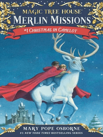 Christmas in Camelot (Magic Tree House "Merlin Missions" #1) Mary Pope Osborne Merlin's Missions are more detailed than regular Magic Tree House, fast-paced, detailed, easy to read.Jack and Annie quest to save Camelot. Beleaguered King Arthur learns that