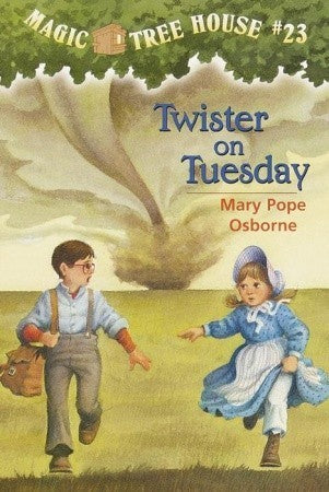 Twister on Tuesday (Magic Tree House #23) Mary Pope Osborne An adventure to blow you away!That's what Jack and Annie get when the Magic Tree House whisks them back to the 1870s. They land on the prairie near a one-room schoolhouse, where they meet a teena