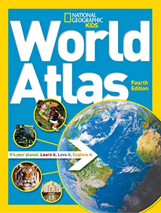 National Geoghraphic Kids World Atlas 4th edition National Geographic Jam packed with the latest data, bright, bold images, large maps, a brand-new design, and lively information about the world’s land, people, and animals, the third edition Beginner’s Wo