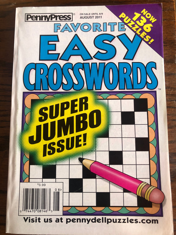 Favorite Easy Crosswords: Super Jumo Issue! PennyPress Boost your brainpower with Favorite Easy Crosswords: Super Jumo Issue! Challenge yourself with these expertly crafted puzzles that will provide hours of entertainment and mental stimulation. Featuring