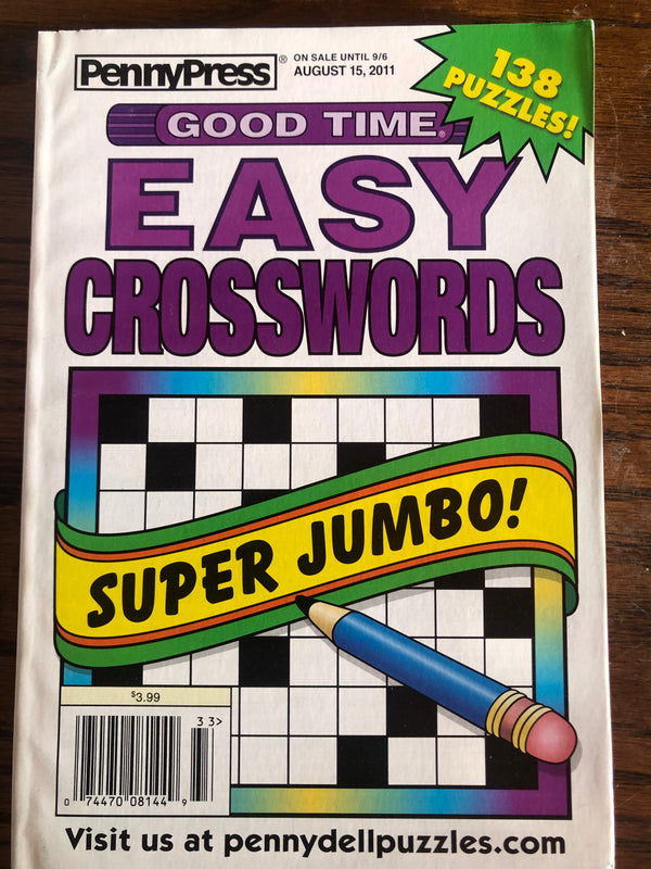 Good Time Easy Crosswords: Super Jumbo! PennyPress Solve your way through Good Time Easy Crosswords: Super Jumbo! With its extensive collection of puzzles, this product provides endless hours of fun and mental exercise. Perfect for crossword lovers of all