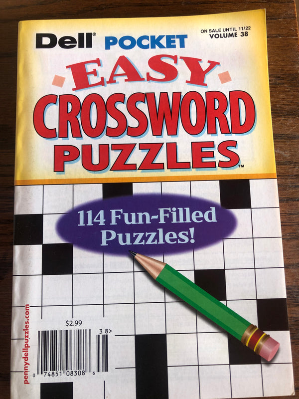 Easy Crossword Puzzles: 114 Fun-Filled Puzzles! Dell Pocket / Volume 38 Improve your vocabulary and sharpen your mind with Easy Crossword Puzzles! Featuring 114 fun-filled puzzles, this book is perfect for beginners or puzzle lovers looking for a relaxing