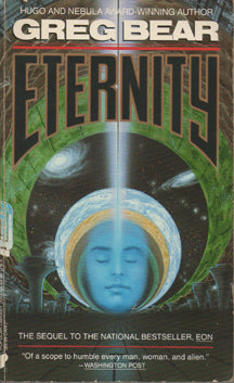 Eternity (The Way #2) Greg Bear Multiple Nebula and Hugo Award-winner Greg Bear returns to the Earth of his acclaimed novel Eon - a world devastated by nuclear war. The crew of the asteroid-starship Thistledown has thwarted an attack by the Jarts by sever