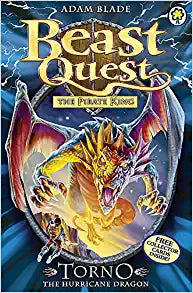 Torno the Hurricane Dragon (Beast Quest #46) Adam BladeFourth in the Pirate King subseries A new Beast soars in the skies over Avantia! Torno the Hurricane Dragon has been summoned by Sanpao the Pirate King to stop Tom in his Quest to rescue Freya and Sil