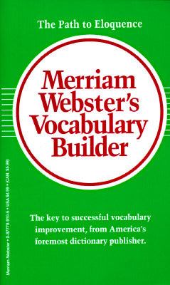 Merriam-Webster's Vocabulary Builder Mary Wood CornogThe ideal book for people who want to increase their word power.- Focuses on more than 1,000 vocabulary words and introduces nearly 2,000 more- Words organized by root for effective study- Quizzes to te