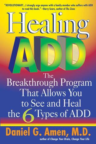 Healing ADD Daniel G Amen, MDHealing ADD: The Breakthrough Program that Allows You to See and Heal the 6 Types of ADDA new approach to the nation's most common learning disorder identifies six types of Attention Deficit Disorder and provides guidelines fo