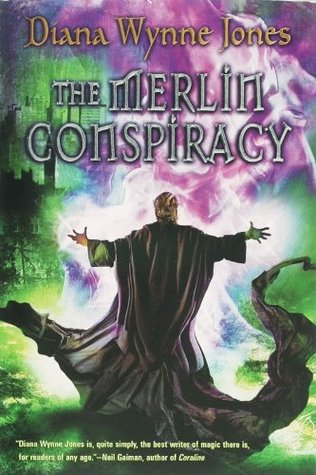 The Merlin Conspiracy (Magids #2) Diana Wynne JonesWhen the Merlin of Blest dies, everyone thinks it's a natural death. But Roddy and Grundo, two children traveling with the Royal Court, soon discover the truth. The Merlin's replacement and other courtier