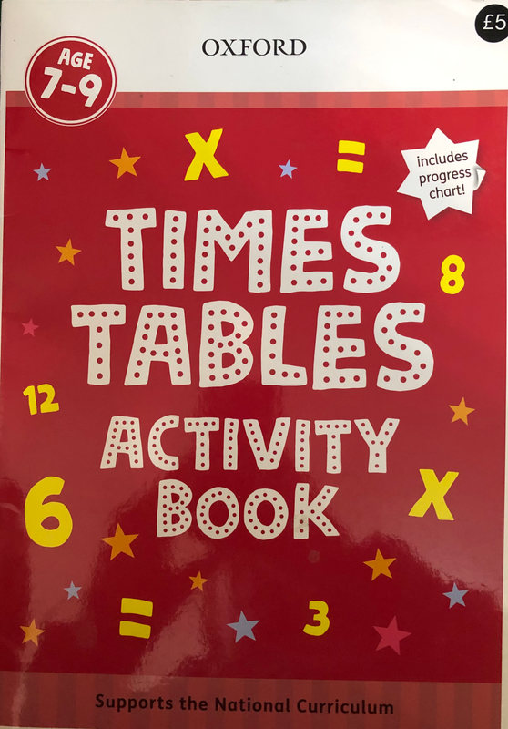 Time Tables Activity Book Oxford Build your child's confidence at school through practice at home. Fun activites with clear instructions help develop skills in the times tables from 1 to 12 and introduce square and cube numbers. Used the timed tests and f