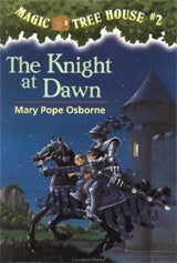 The Knight at Dawn (Magic Tree House #2) Mary Pope OsborneEight-year-old Jack and his younger sister Annie use the magic treehouse to travel back to the Middle Ages, where they explore a castle and are helped by a mysterious knight.First published January