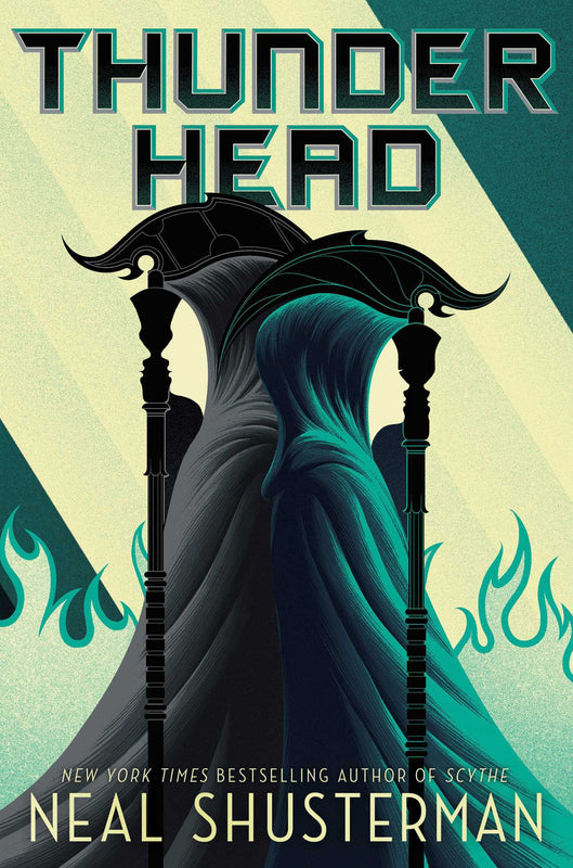 Thunderhead (Arc of a Scythe #2) Neal Shusterman“Intelligent and entertaining.” —Kirkus Reviews (starred review)“Even better than the first book.” —School Library Journal (starred review)Rowan and Citra take opposite stances on the morality of the Scythed