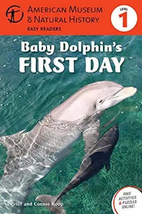 Baby Dolphin's First Day Connie and Peter RoopWhat does a baby dolphin do on the day it is born? He swims, he whistles, he jumps, he naps, he escapes a shark, and he follows his mother through the beautiful blue sea. This easy reader brings children along