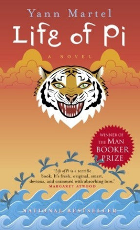 Life of Pi Yann Martel One boy, one boat, one tiger . . . After the tragic sinking of a cargo ship, a solitary lifeboat remains bobbing on the wild, blue Pacific. The only survivors from the wreck are a sixteen year-old boy named Pi, a hyena, a zebra (wit