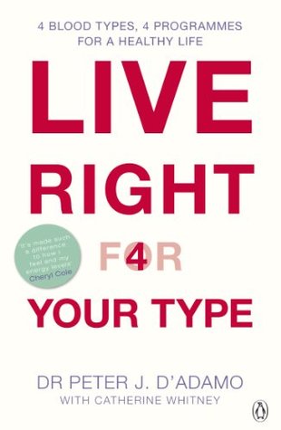 Live Right for Your Type Very Good Paperback Peter J D'Adamo