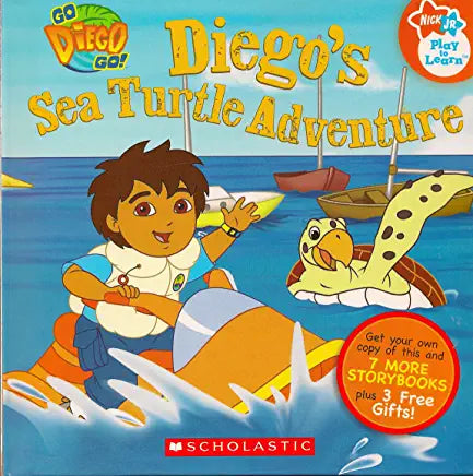 Diego's Sea Turtle Adventure ScholasticDiego's Sea Turtle Adventure follows our favorite animal rescuer, Diego, as he's off to try and rescue Luis, the Hawksbill Sea Turtle, from the busy harbor. Will he succeed? Join in with your youngster and find out!T