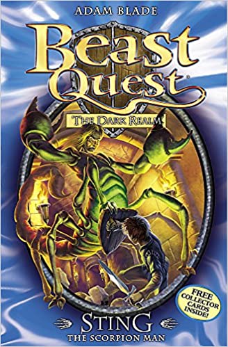 Sting the Scorpion Man (Beast Quest #18) Adam BladeThe good Beasts of Avantia are imprisoned in the kingdom of Malvel the evil wizard. Each is guarded by a terrible new Beast. Tom's quest to free the good Beasts takes him to the tunnels under Malvel's cas