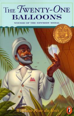 The Twenty-One Balloons William Pene du Bois Professor William Waterman Sherman intends to fly across the Pacific Ocean. But through a twist of fate, he lands on the secret island of Krakatoa where he discovers a world of unimaginable wealth, eccentric in