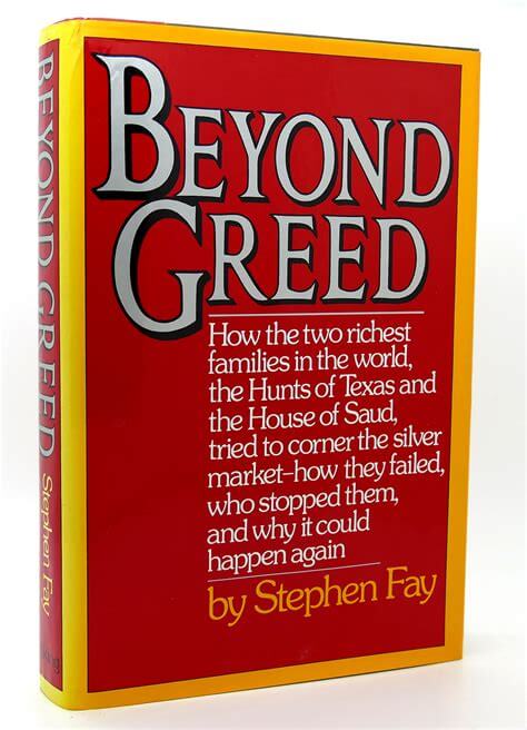 Beyond Greed Stephen Fay In an eerie echo of 1929's Black Thursday, which signaled the beginning of the Great Depression, March 27, 1980, was dubbed Silver Thursday by a very fightened Wall Street. The silver futures market had collapsed, nearly destroyin